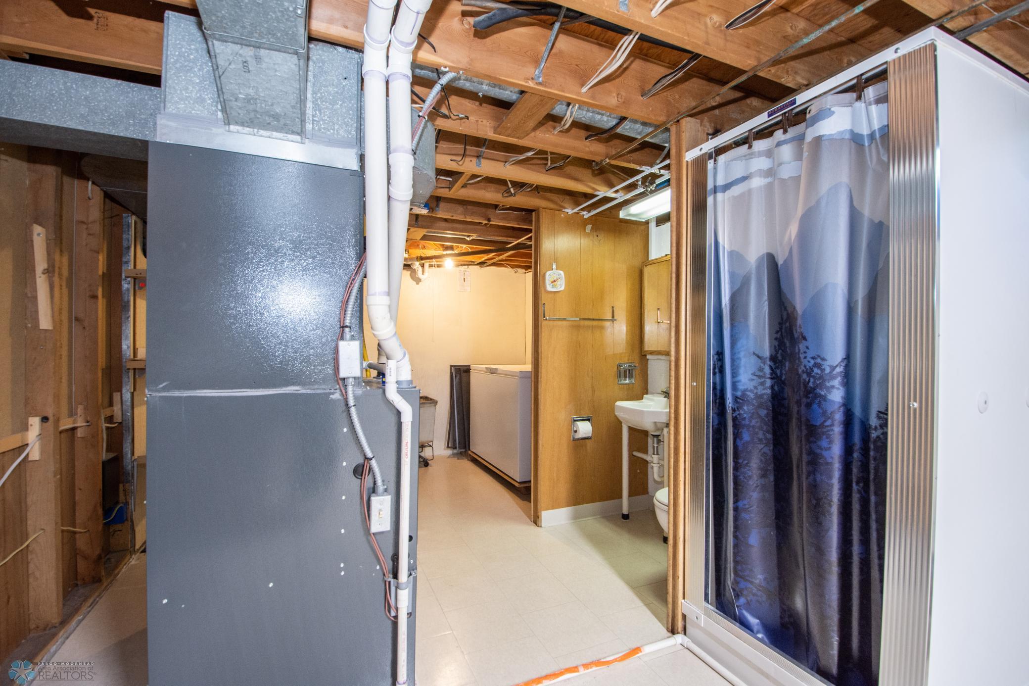 Basement 3/4 Bath & Deep Freeze