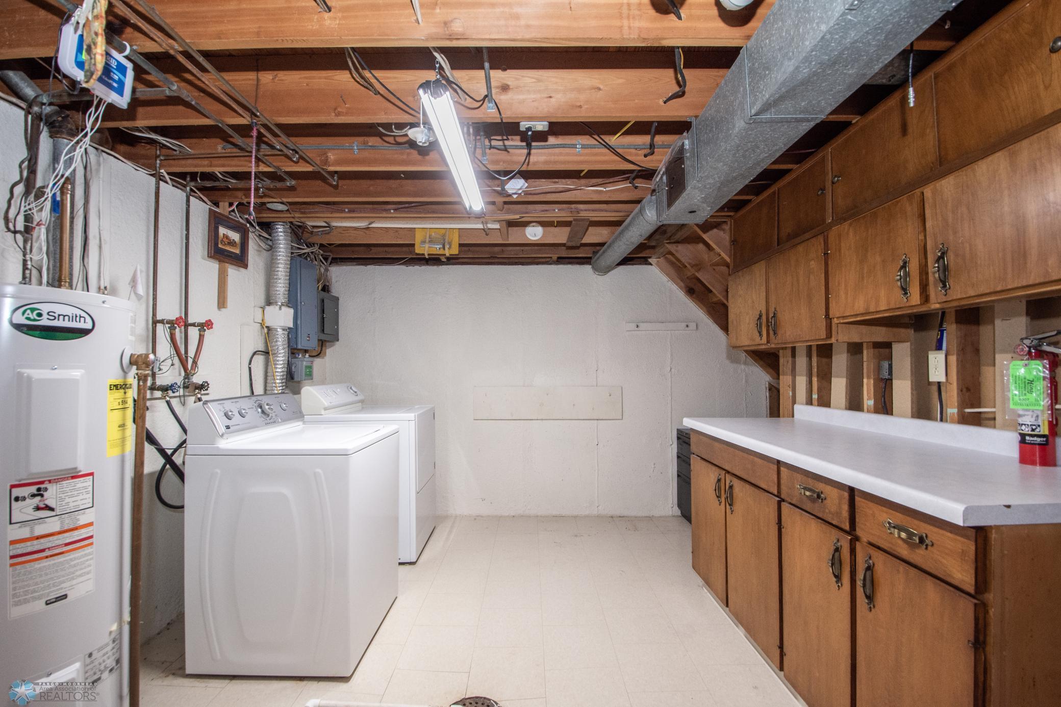 Basement Laundry & Storage