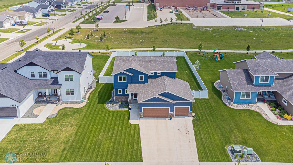 Overhead View looking East towards walking path & no backyard neighbors!