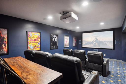 Imagine escaping to this movie theater room