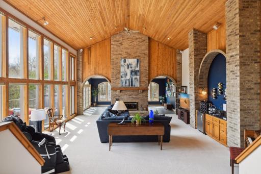 Magnificent open floor plan that connects the kitchen and main family area.