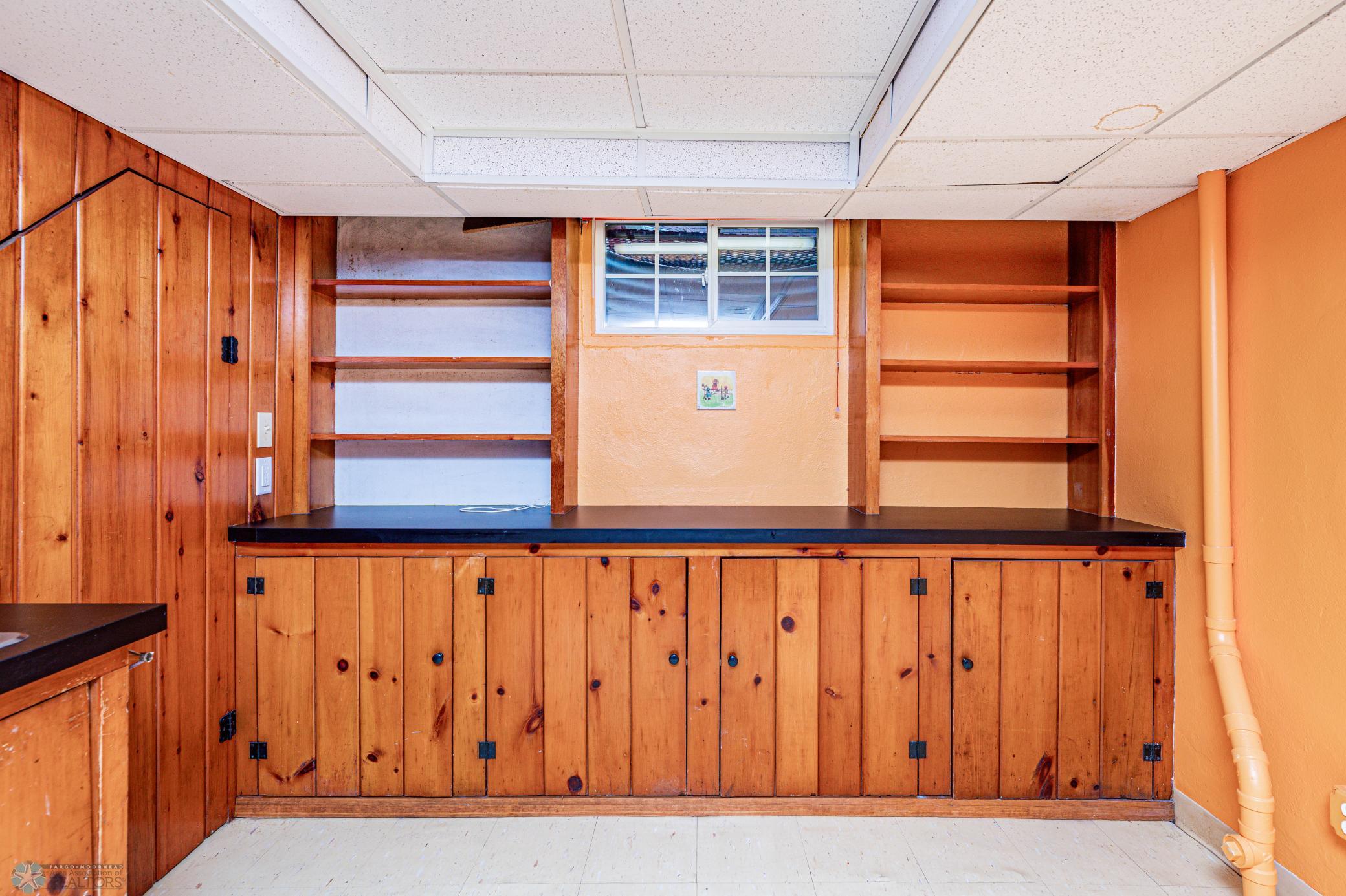 Basement Wet Bar Area Storage