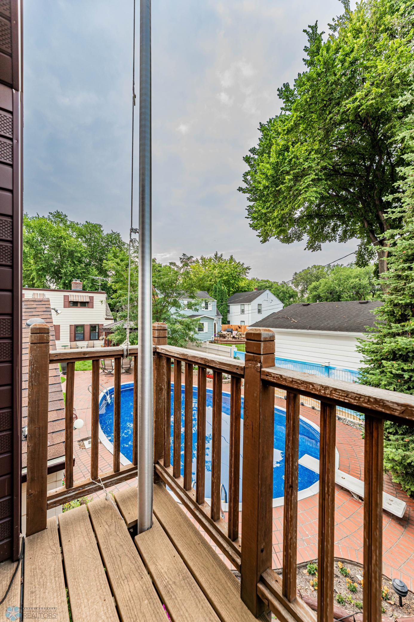 Pool House Deck Overlooking Pool