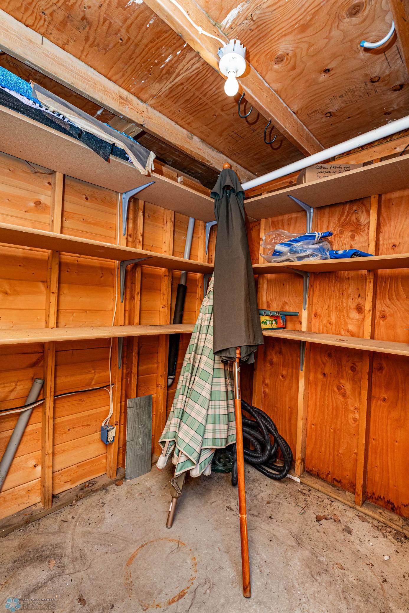 Pool House Storage in Rear