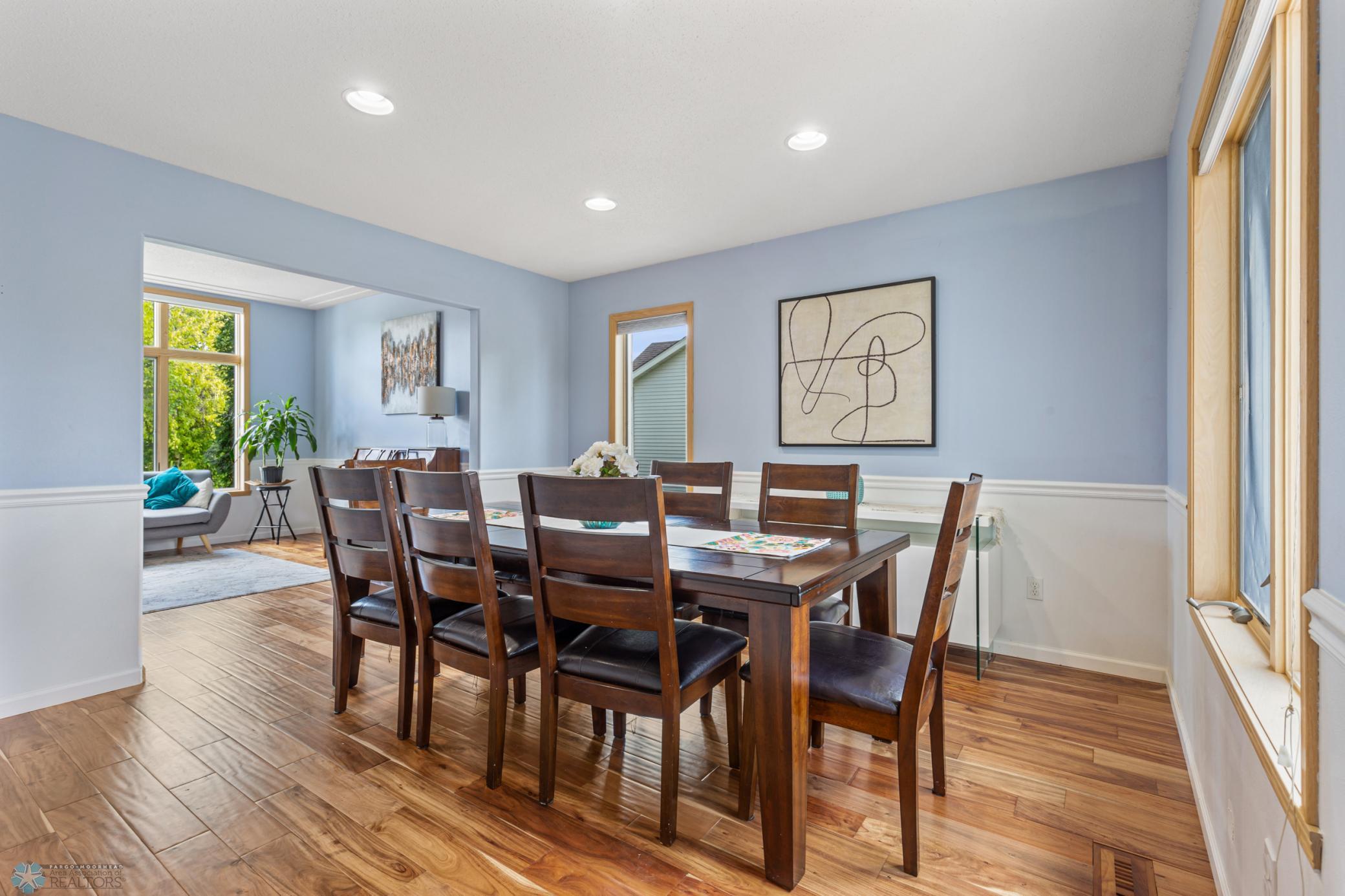 Formal Dining Room with Hardwood Floors