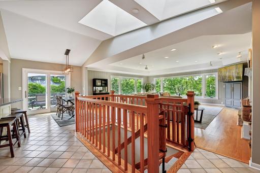 High ceiling and panoramic views envelop you.