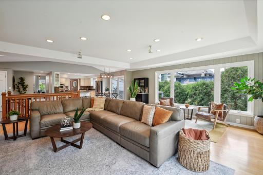 Gather your family around the fire and bask in the outdoor views.