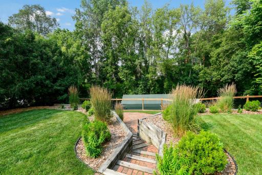Wonderfully landscaped yard with an irrigation system for ease.