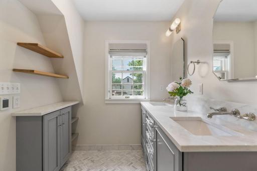 Charming built-in offers additional character and storage
