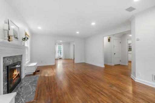 Enjoy the home's original oak hardwood flooring throughout the main level