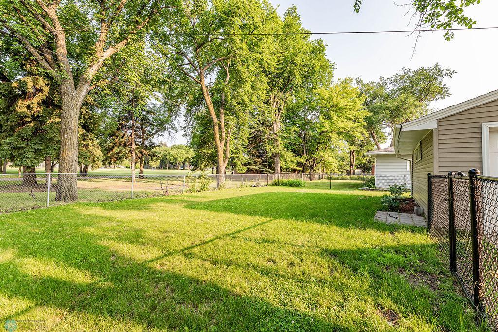 Fully fenced backyard