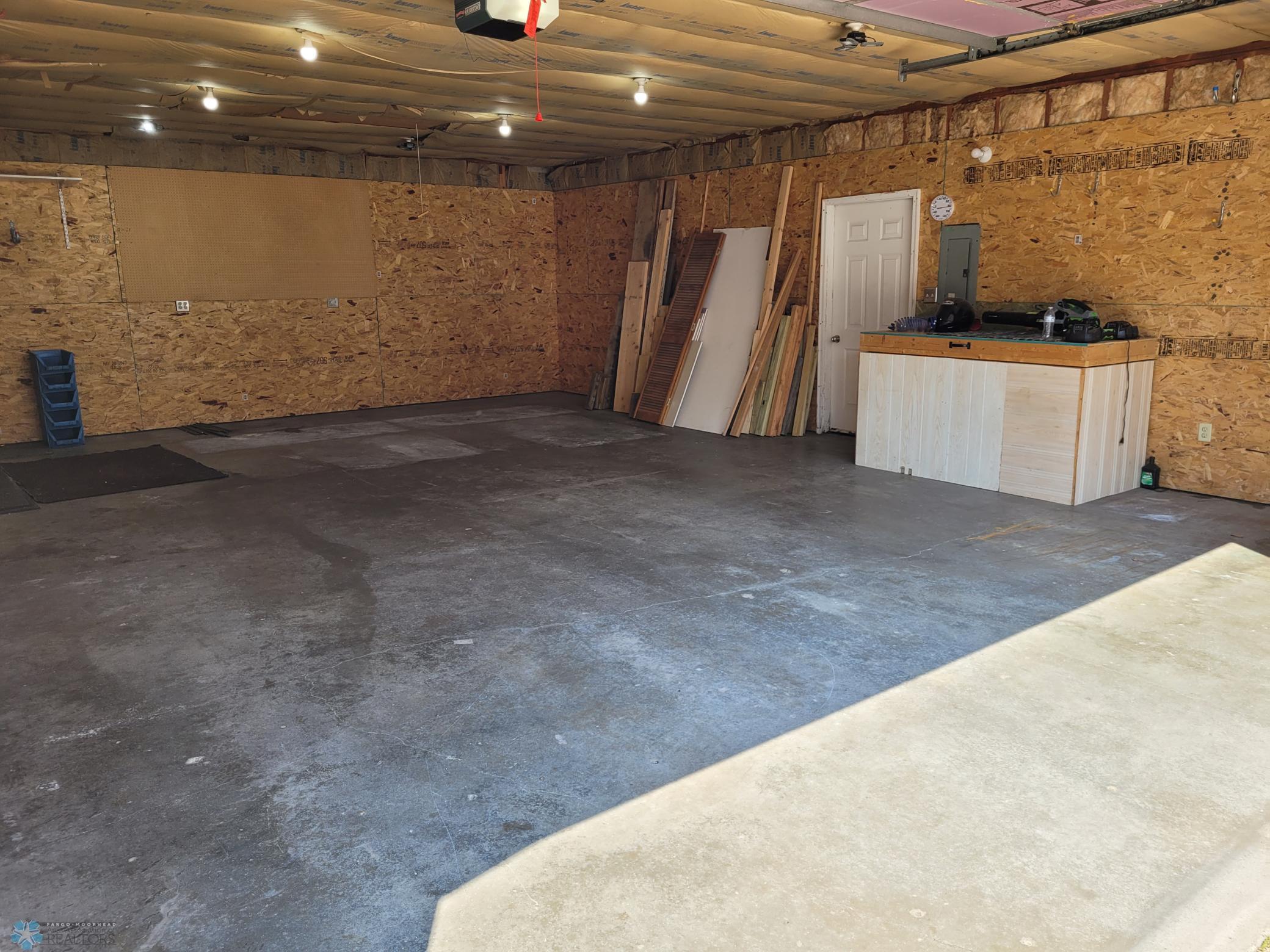 Dog kennel in garage