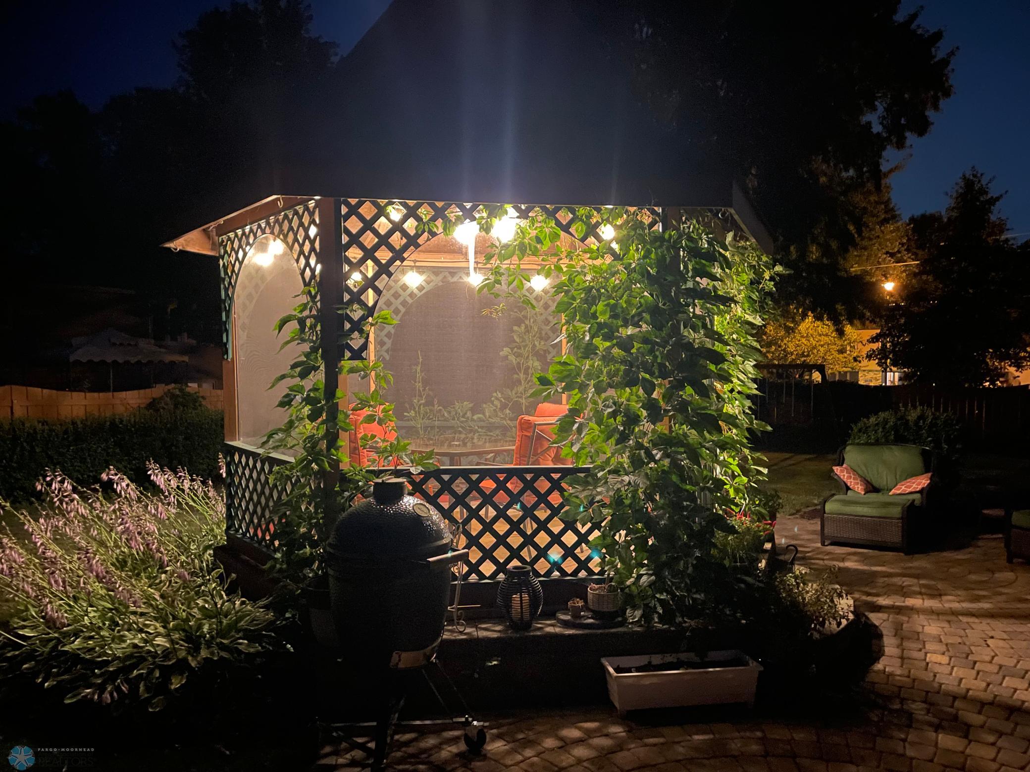 gazebo at night