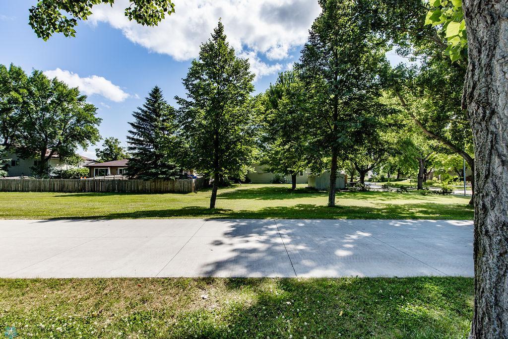 Walking path in backyard
