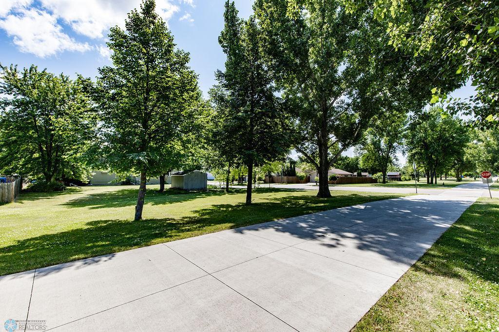 Walking path in backyard