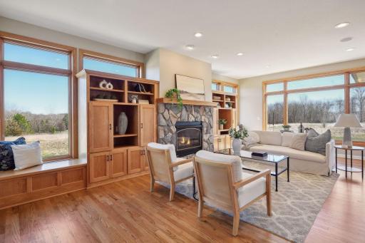 Main level Great Room with loads of windows and natural light