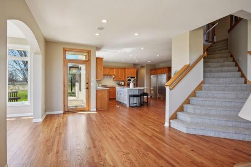 Refinished hardwood floors and painted trim