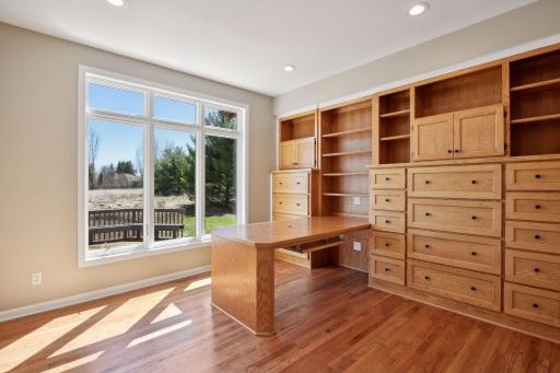 Large 1st floor office with built-ins - behind the kitchen area