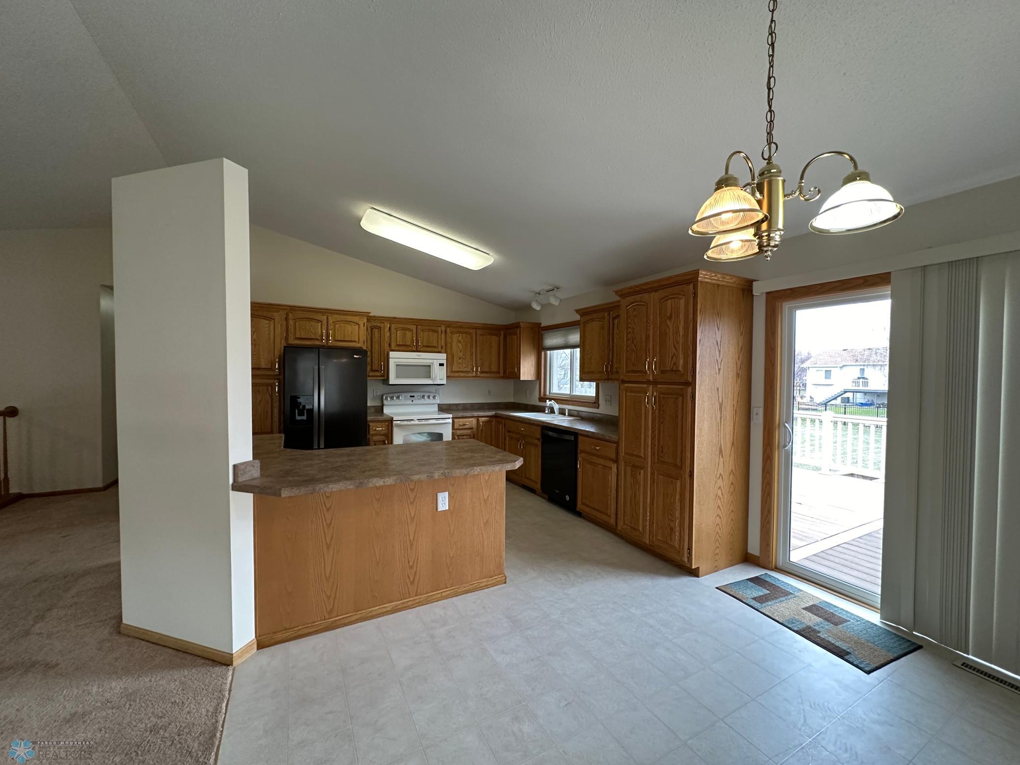 Dining room looking into kitchen