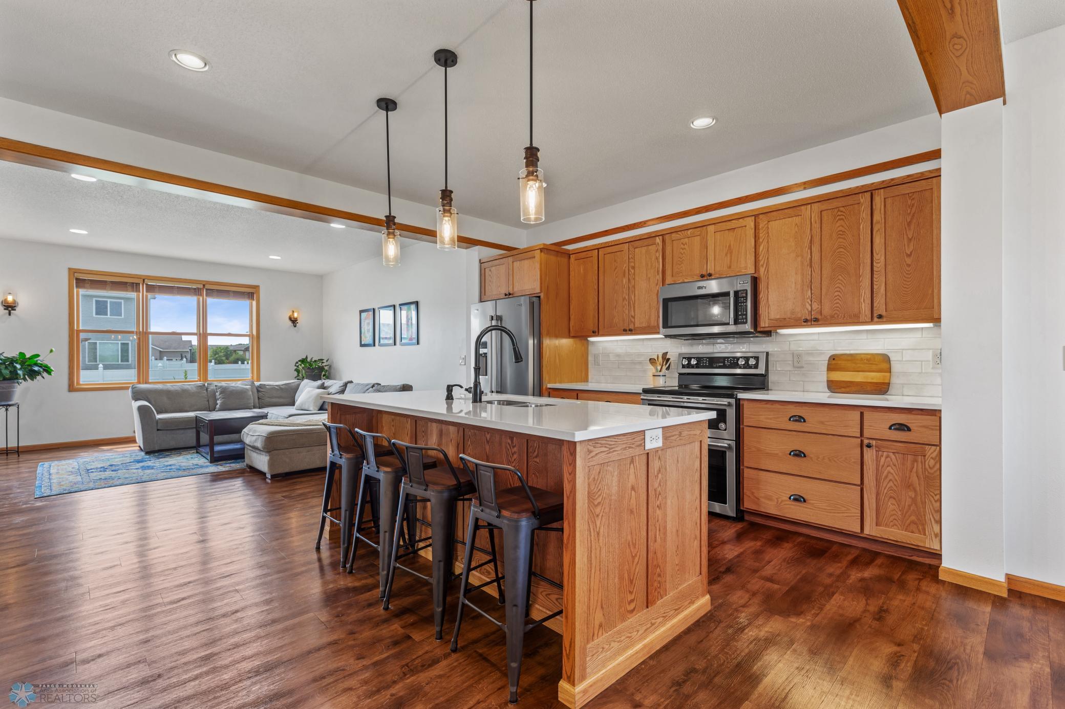 Kitchen - Quartz Counters, New Light Fixtures, & Double Oven