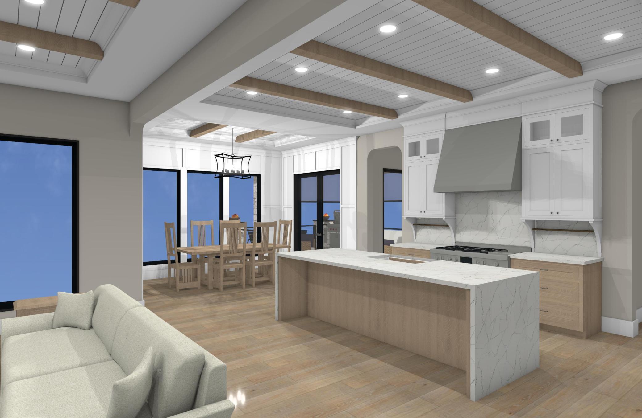 To-be-built rendering - Kitchen & Dining