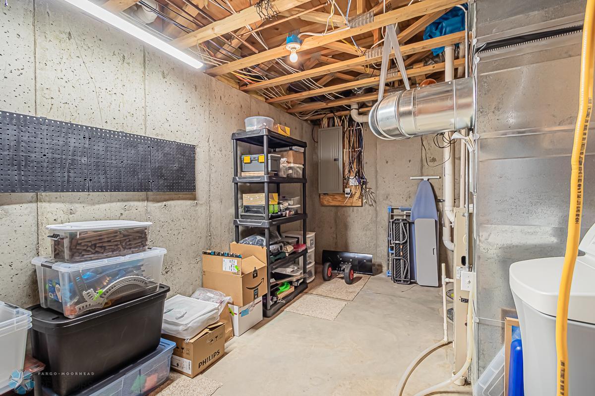 Basement utility room