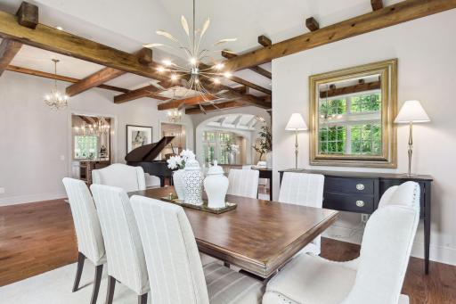 Open to the main living areas of the home, yet tucked in the front corner to provide an intimate dining area