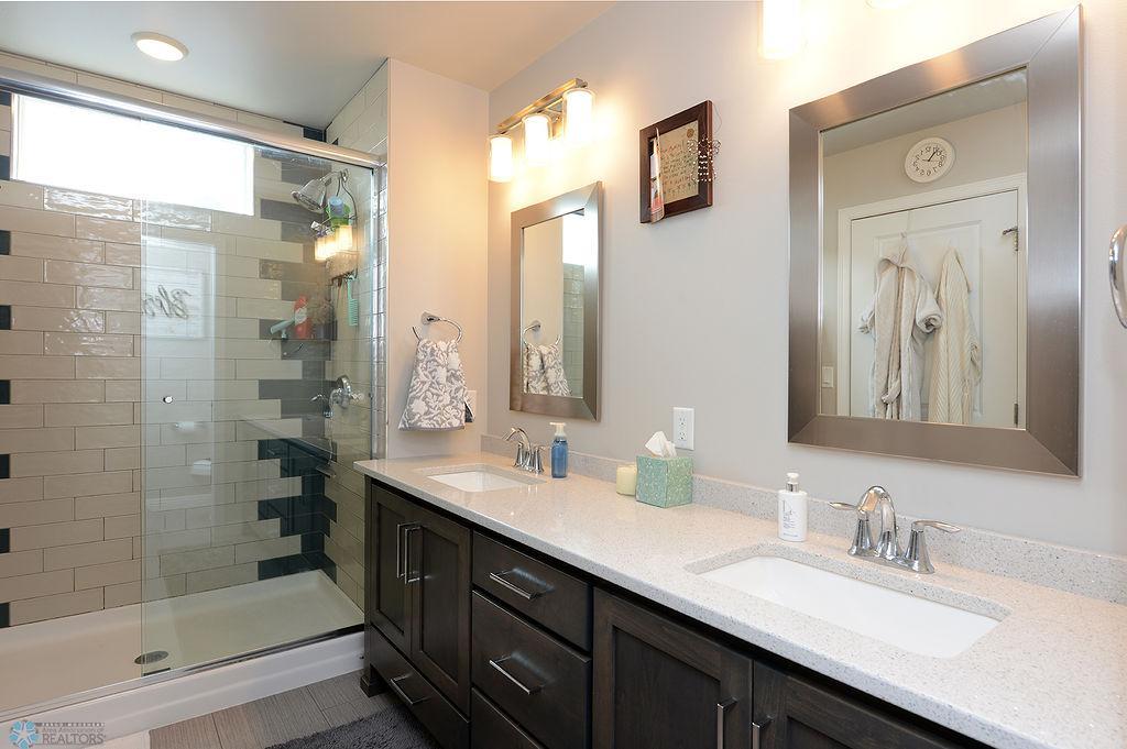 Beautiful Tile Shower Plus Double Sinks