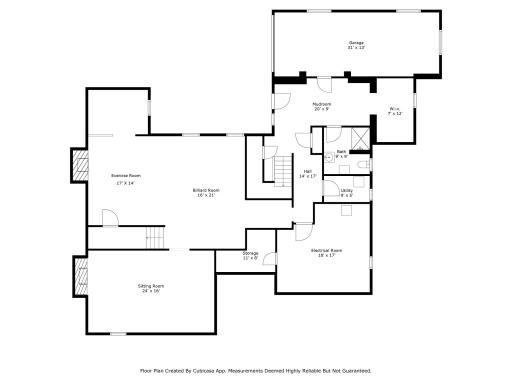 Lower level floor plan. Excellent storage in utility room and mud room.