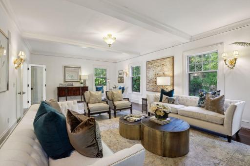 Wonderful natural light through large windows. Updated lighting.