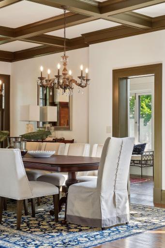 Grand formal dining room for holidays and entertaining larger groups.