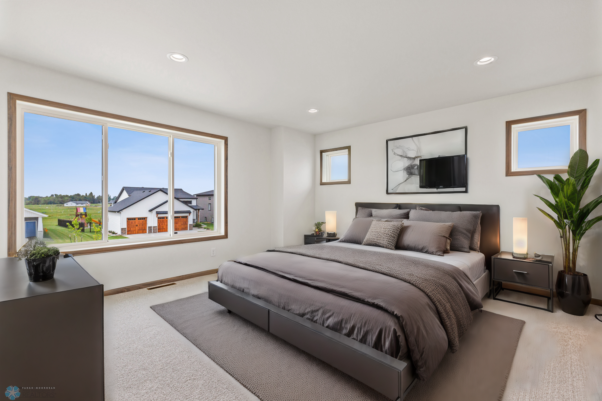 Virtually Staged Primary Bedroom