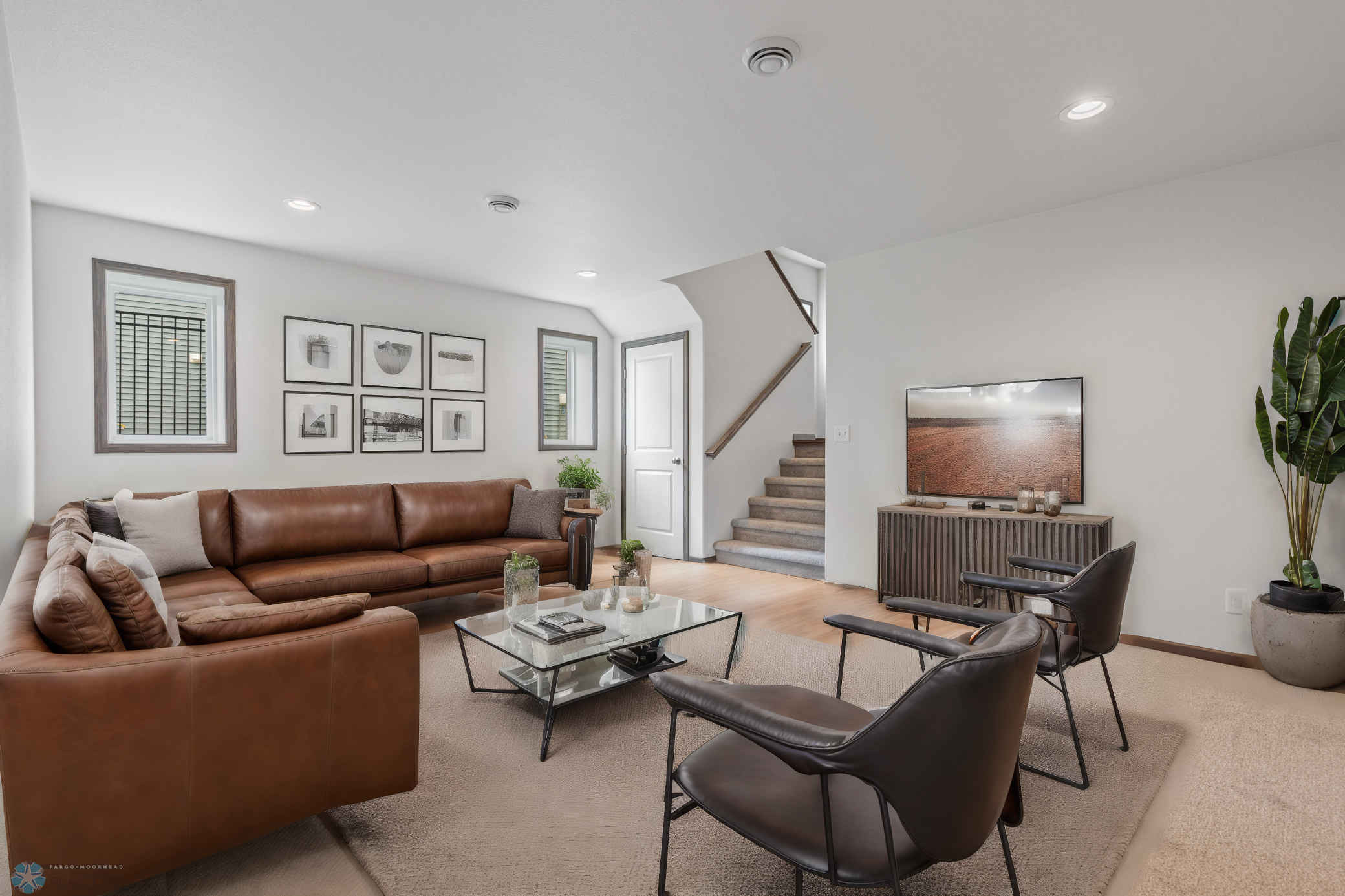 Virtually Staged Family Room