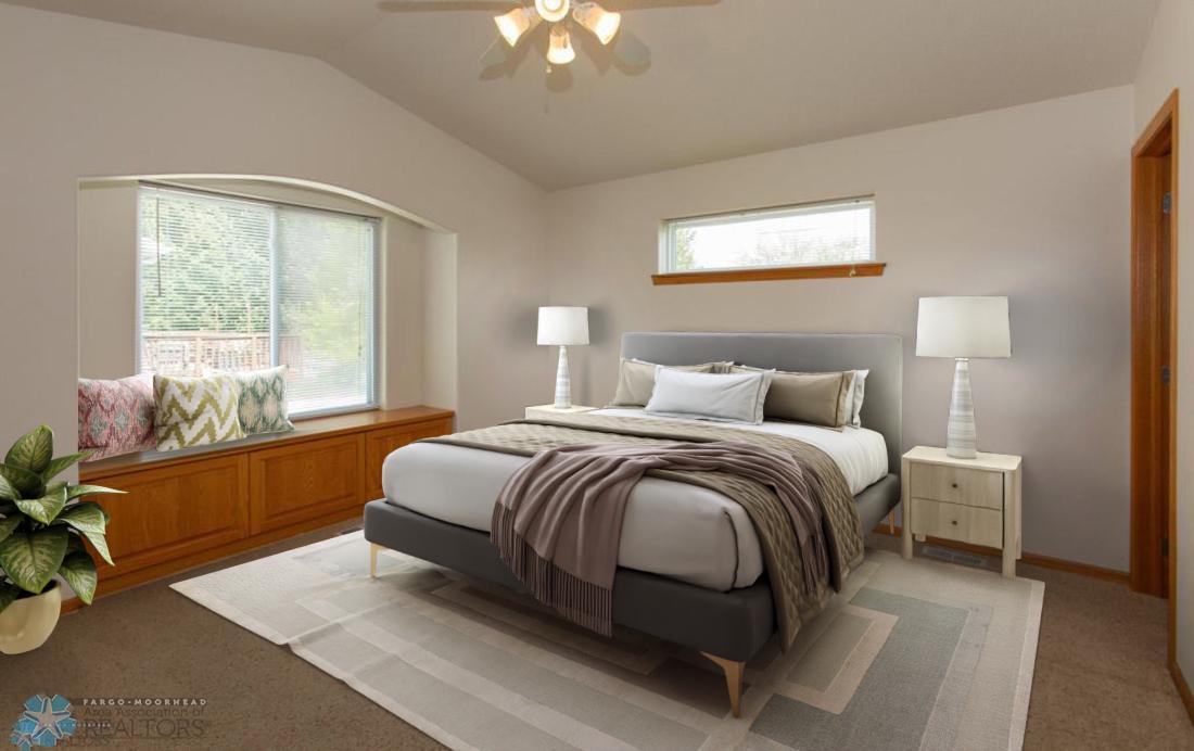 Virtually Staged Primary Bed