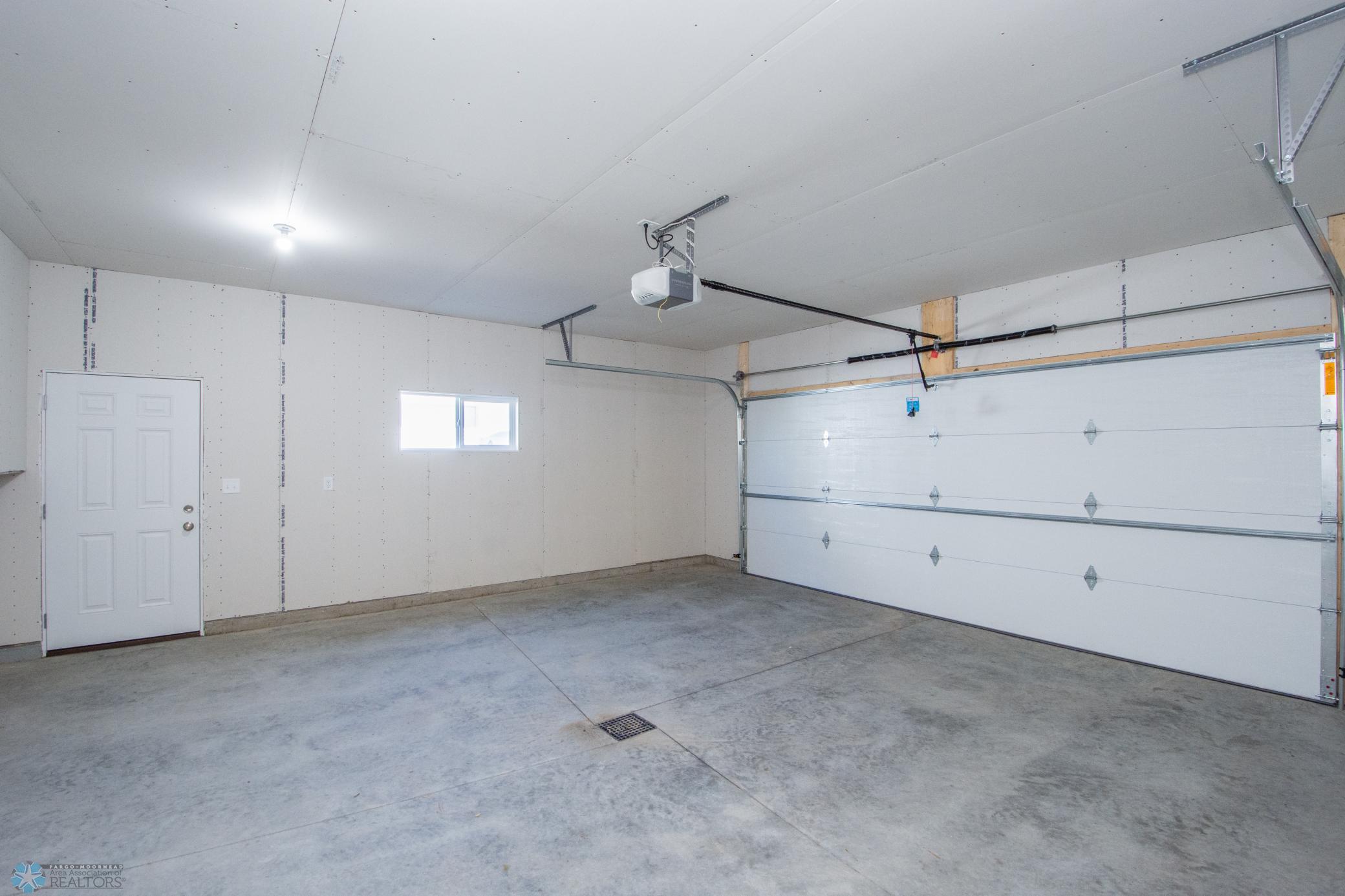 Garage with floor drain