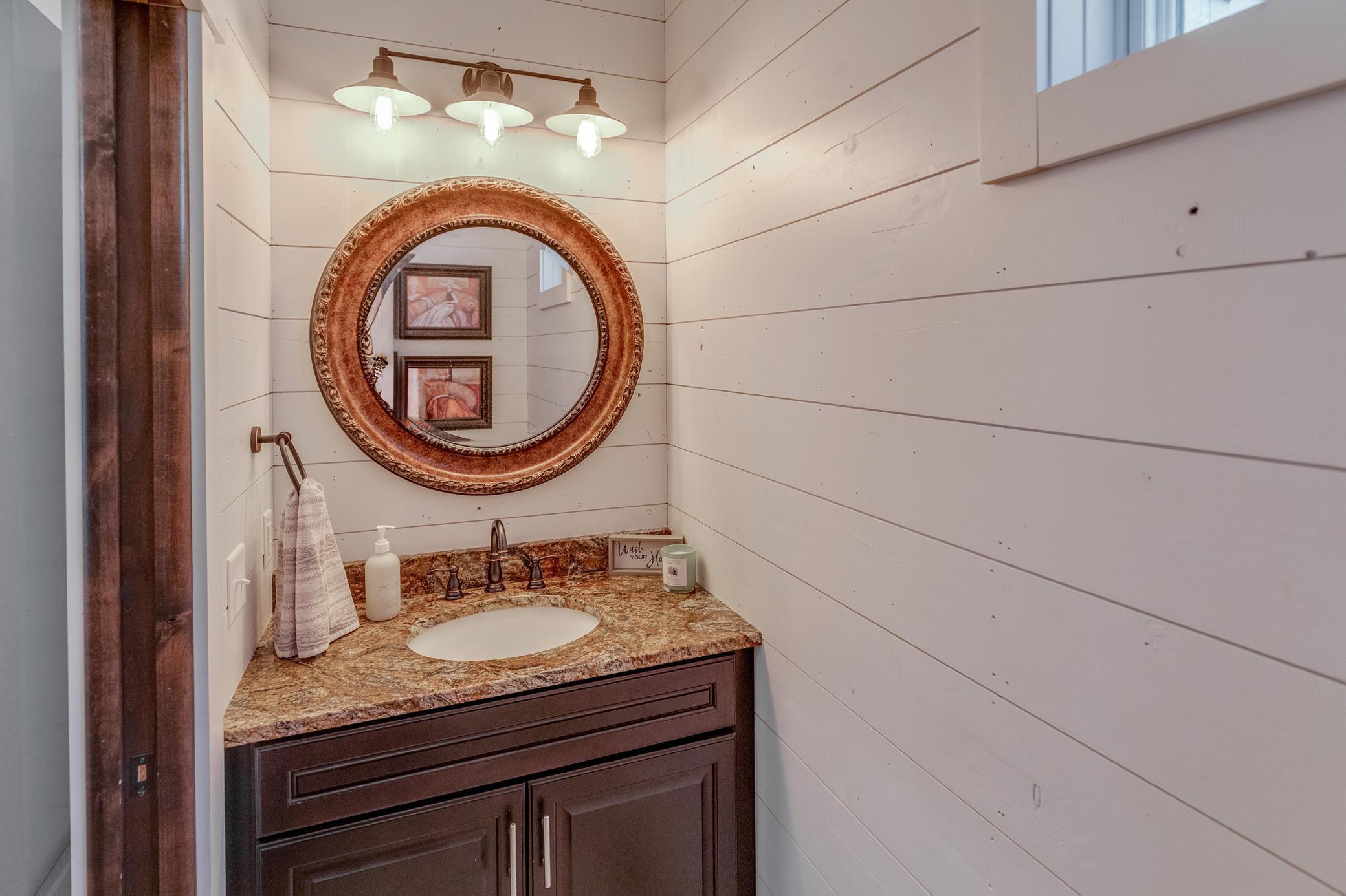 Main level half bathroom