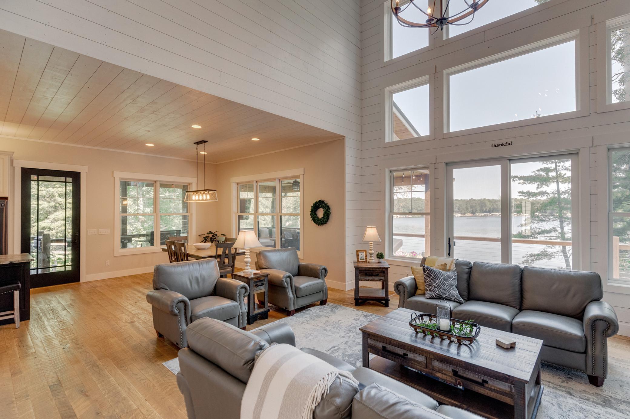 Spacious main luxury main level with overlook views of Cross Lake