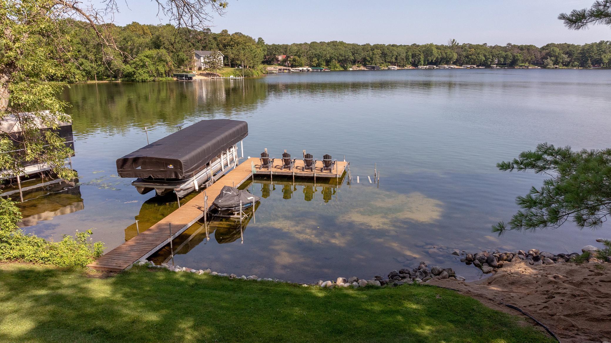 The dock is included with the sale with northerly views.
