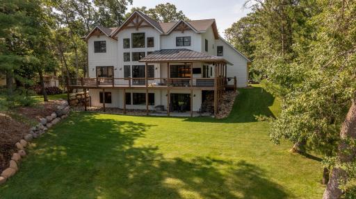 Luxury lake front two story on Cross Lake.