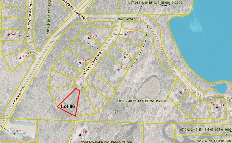 Property photo for Lot 86 Great Bear Avenue, Danbury, WI 54830