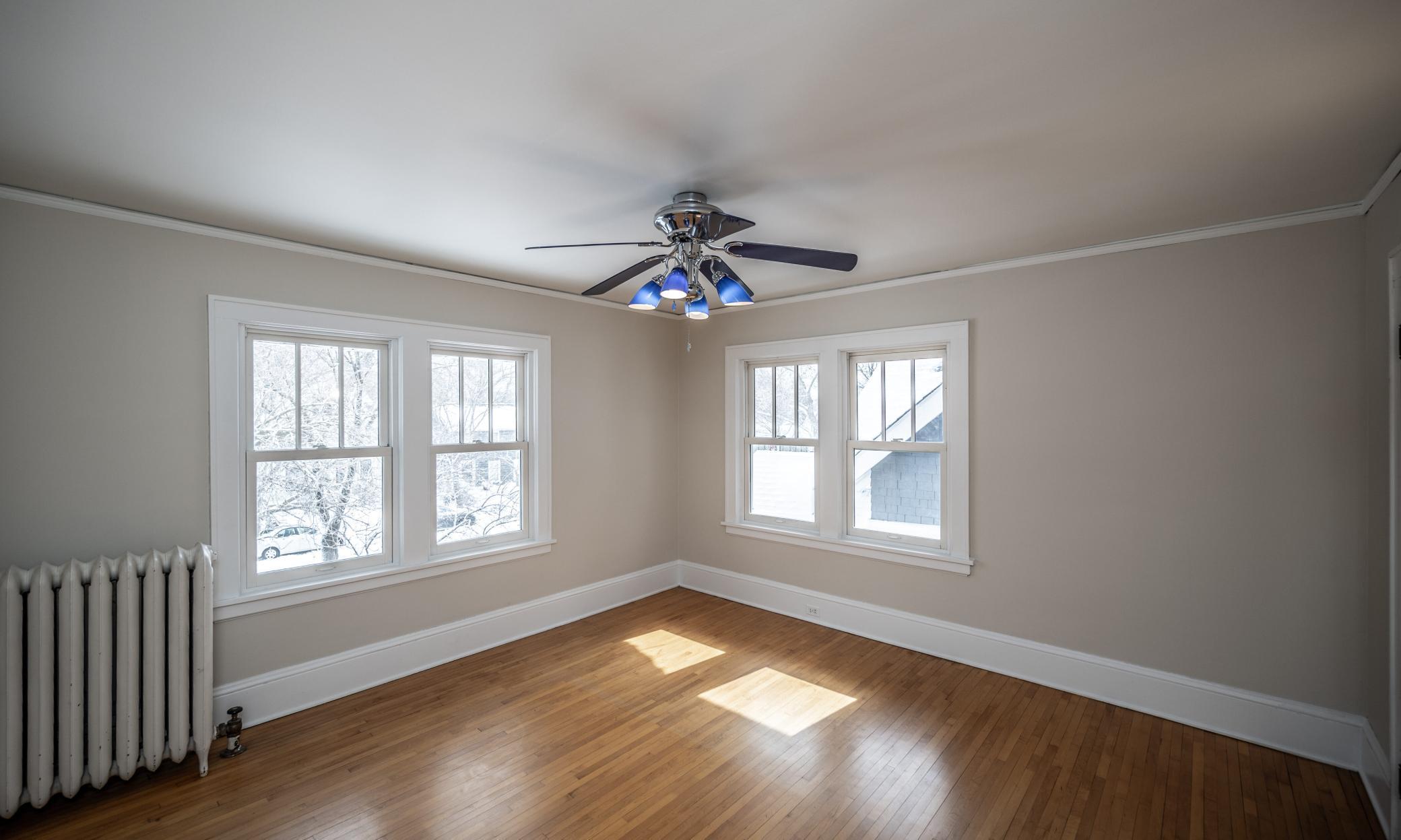2nd Southeast Bedroom with hardwood floors shining