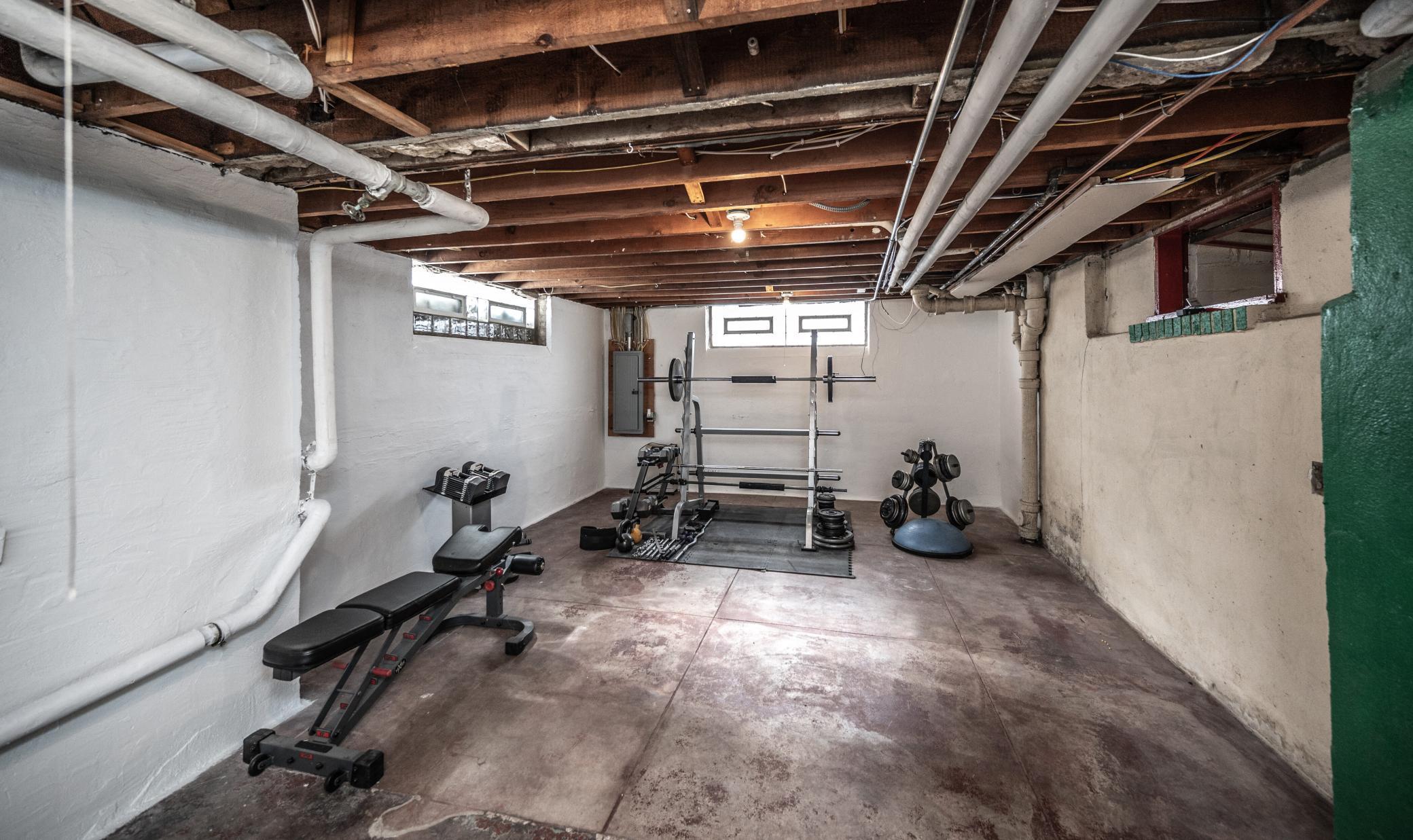 Huge lower level space for all kinds of recreation or storage or both!