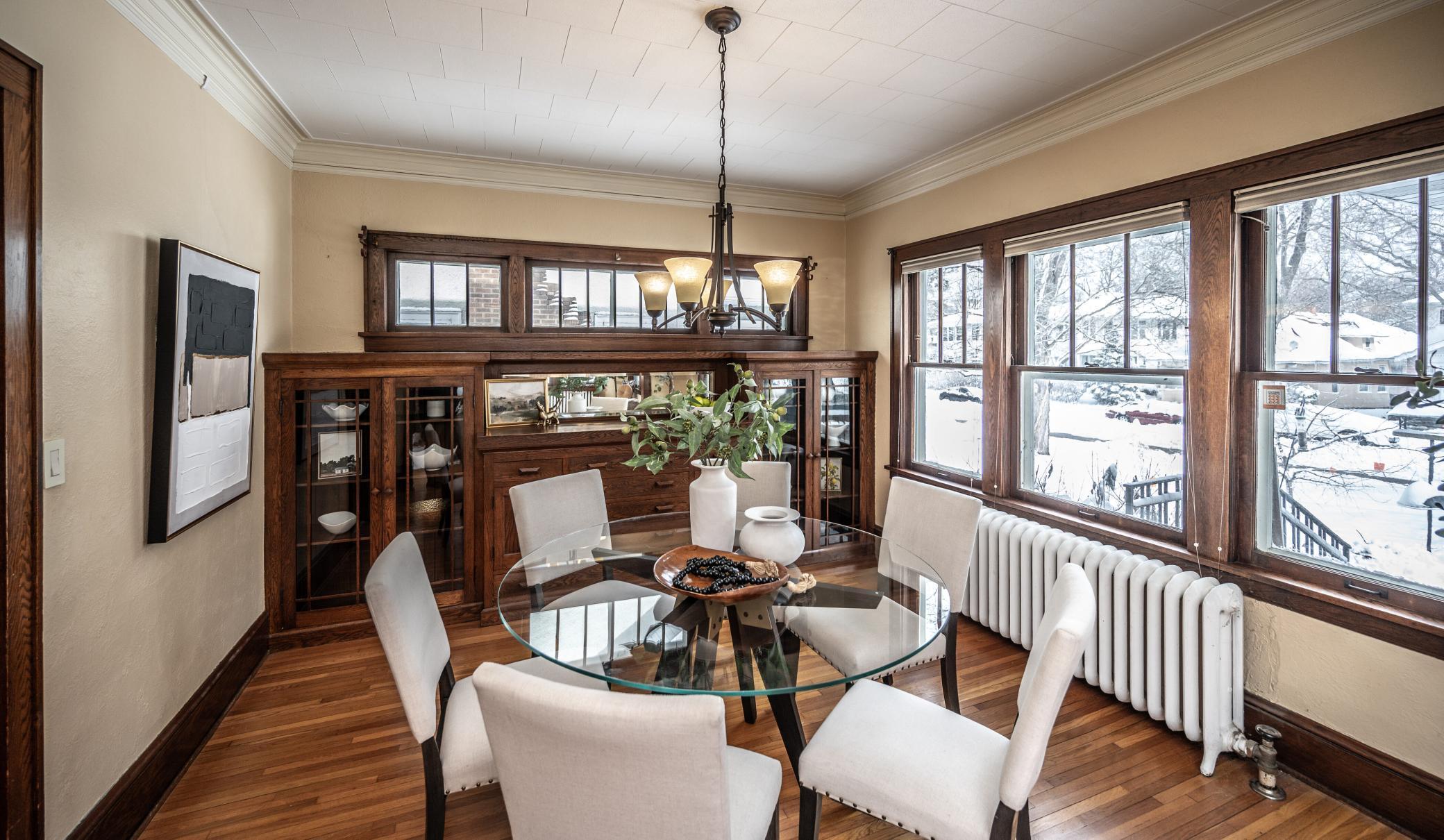 Dining Room with built-in display and storage