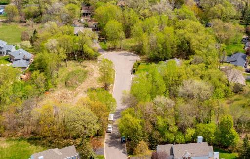 Cropped Close Up Aerial of Cheri Court looking up street