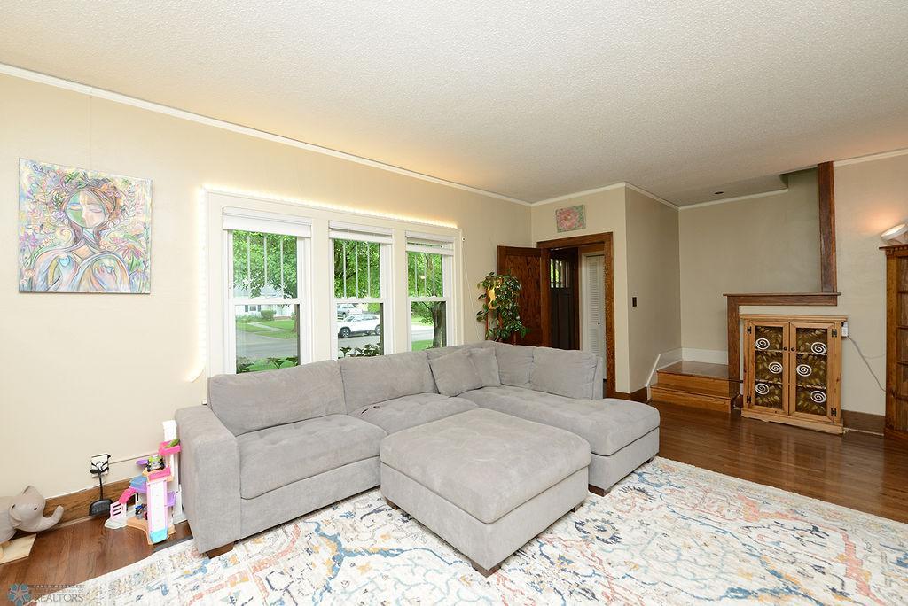 Living room with large window