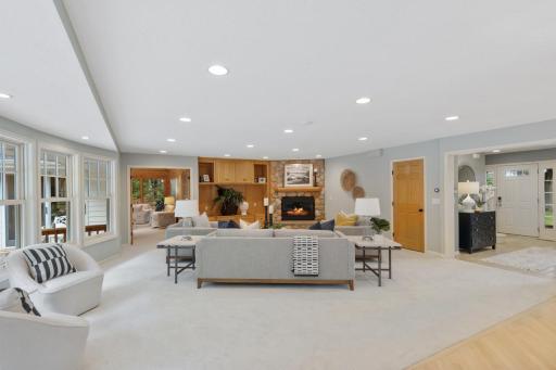 Family room open from informal dining area