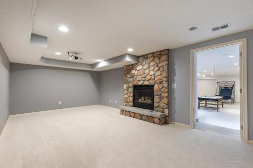 Family Room - Lower Level with Gas Fireplace