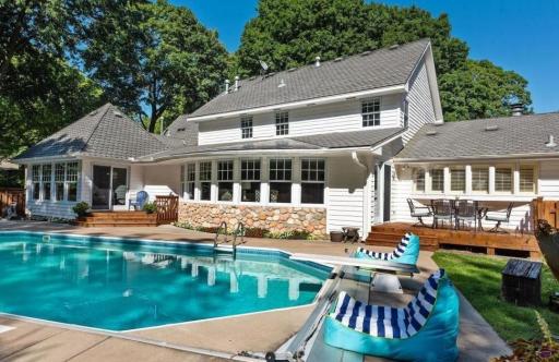 Plenty of space to lounge and enjoy the pool.