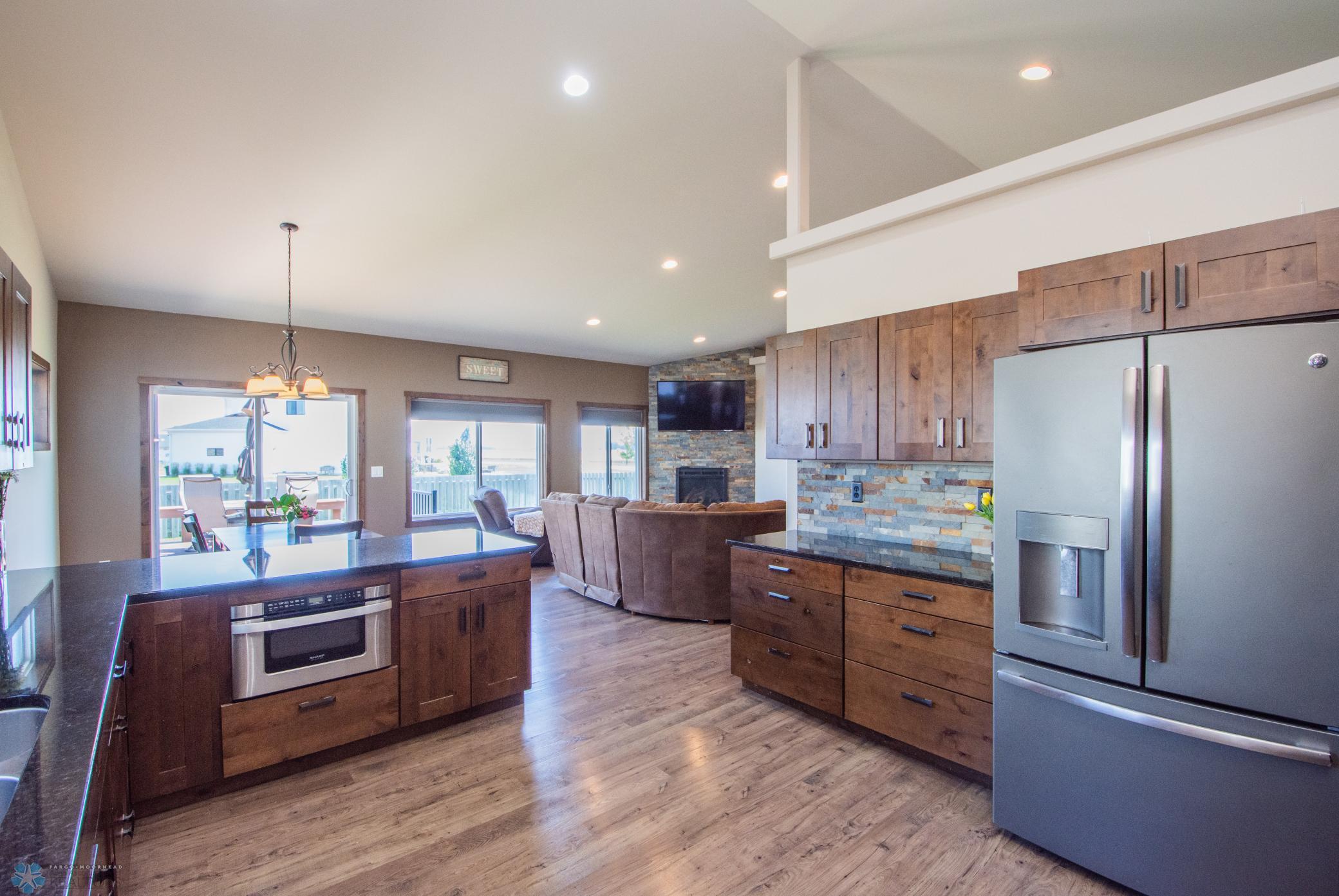 Kitchen open to Dining/Living