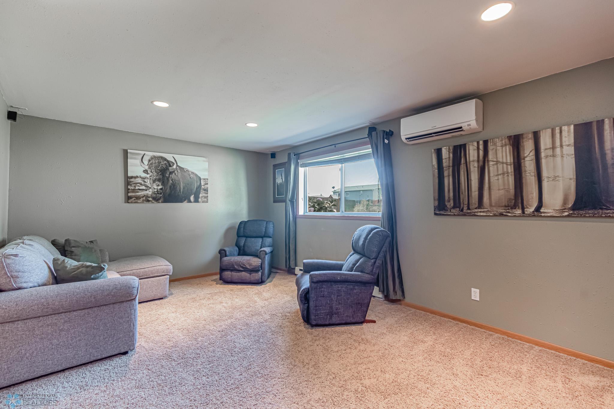 Family room with 2nd Ductless Mini-Split